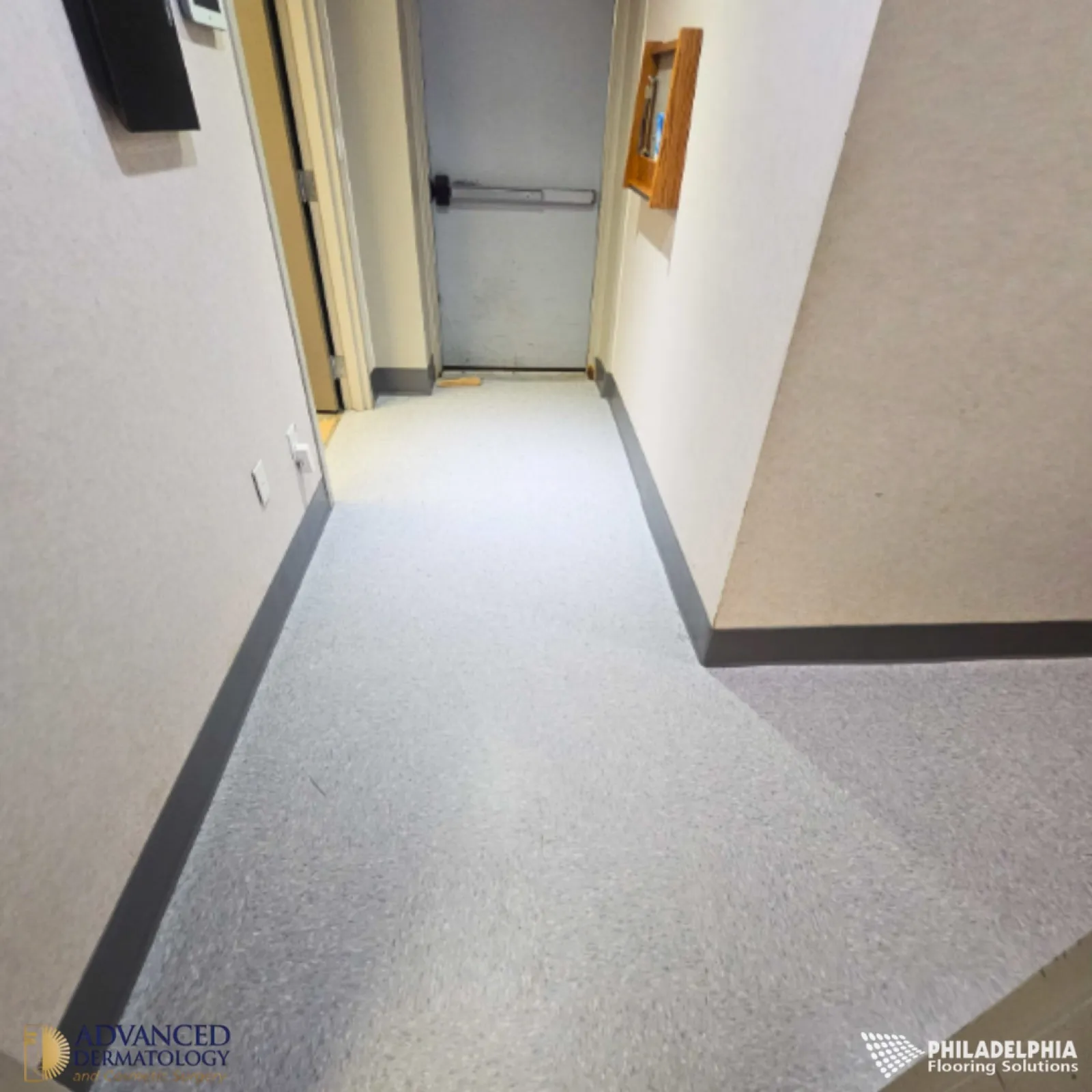 Flooring installed for Advanced Dermatology and Cosmetic Surgery.