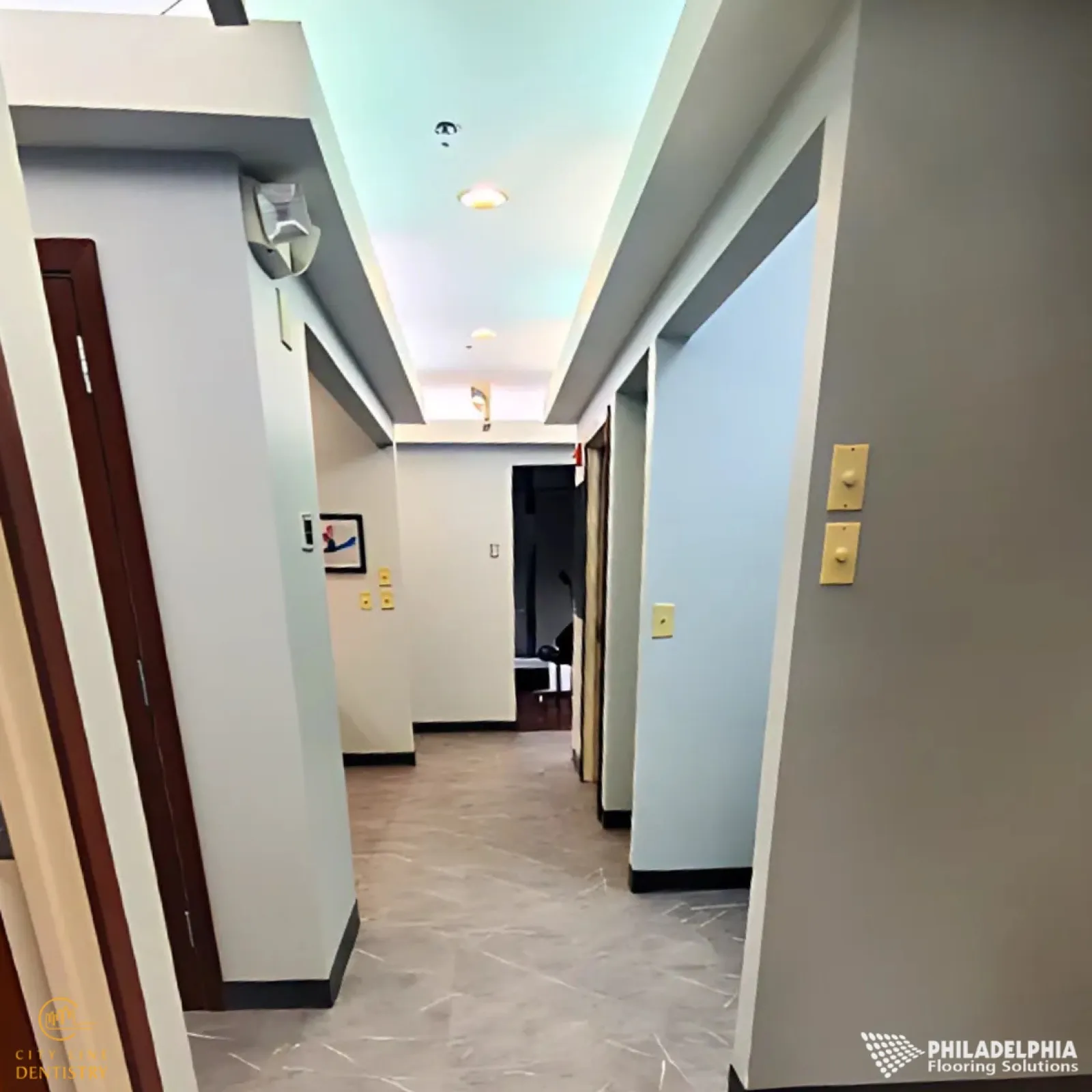 Flooring installed for City Line Dentistry.