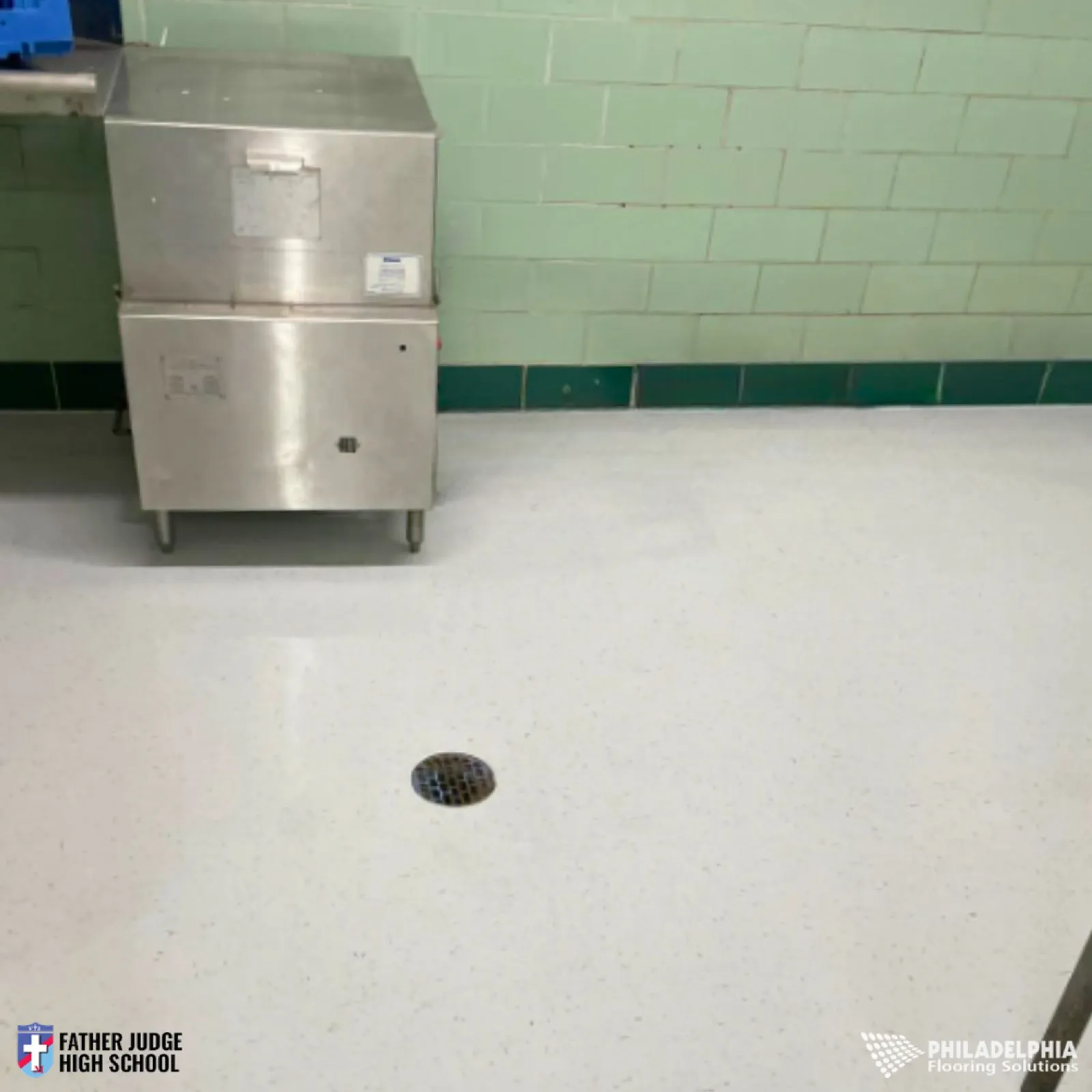 Flooring installed for Father Judge High School.