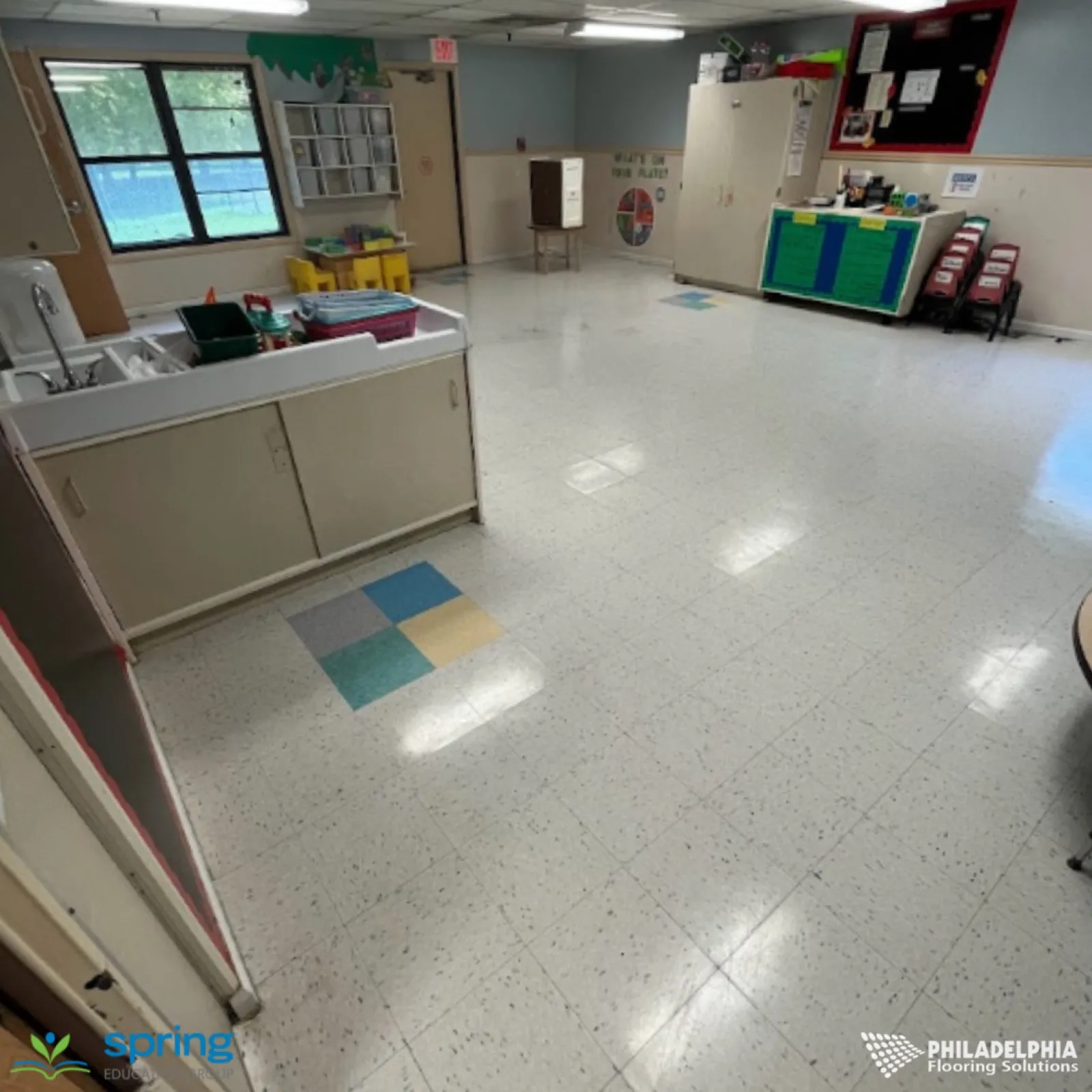 Flooring installed for Spring Education Group.