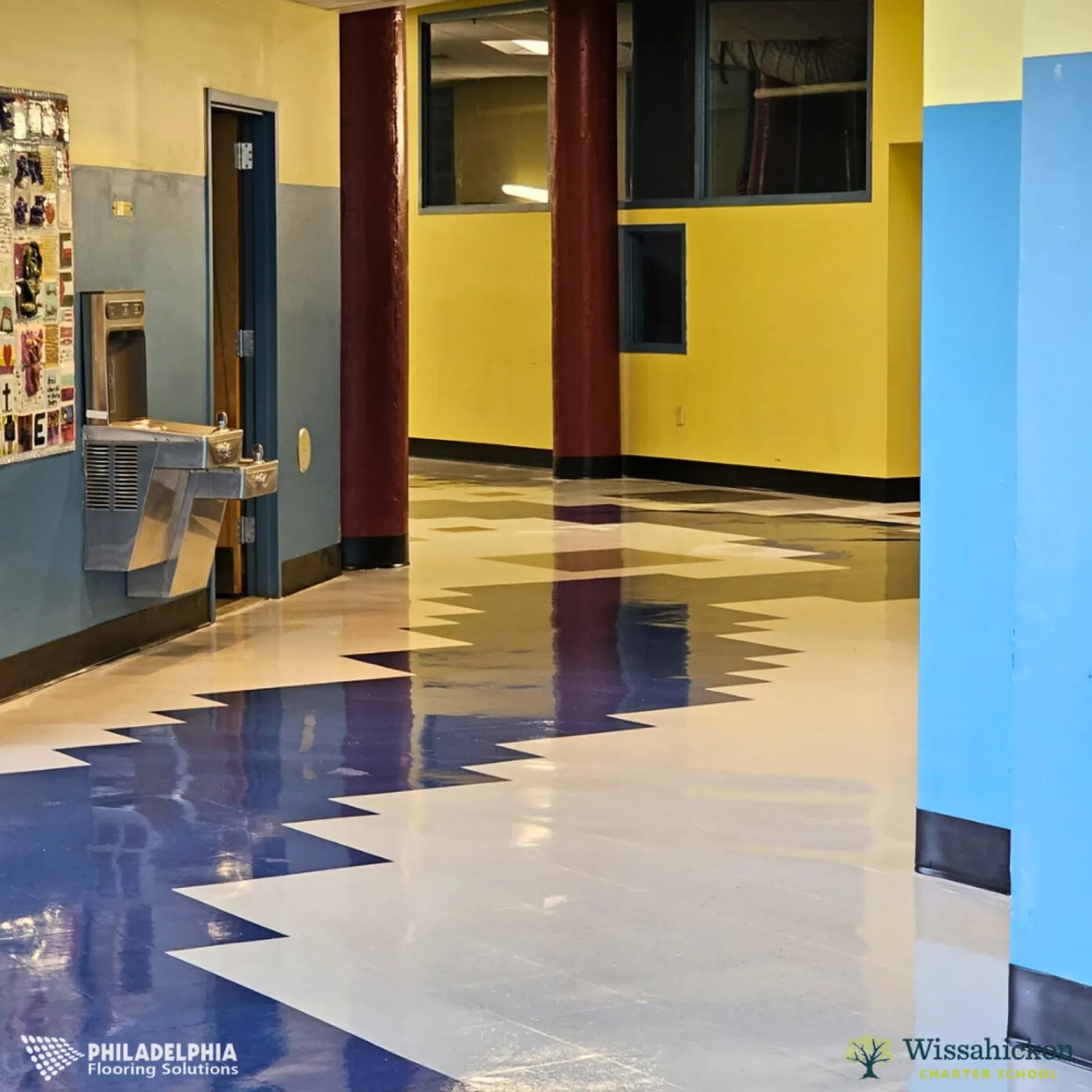 Flooring installed for Wissahickon Charter School.